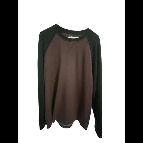 Orvis T-Shirt Mens Medium Red/Gray Long Sleeve Tee Cotton Crew Neck Sweater Top - Picture 1 of 3